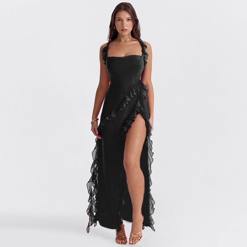 Meissa | Dress with Asymmetrical Ruffle