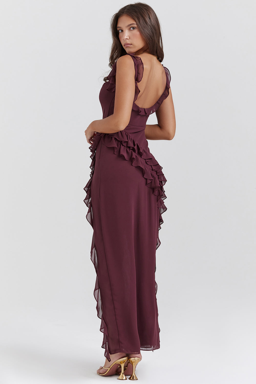 Meissa | Dress with Asymmetrical Ruffle