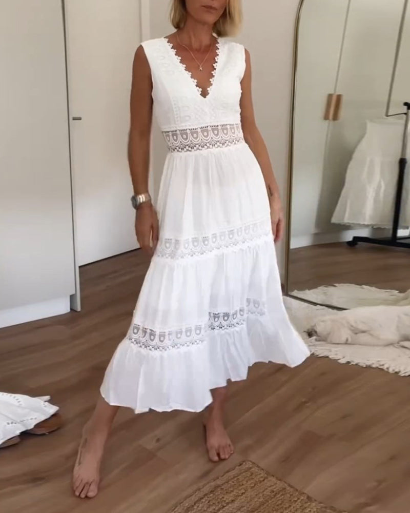 Charlotte – Embroidered Lace Midi Dress main image 1