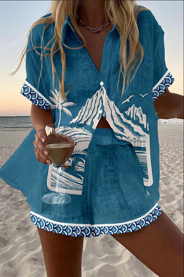 Virina™ | Short Linen Set Monte Fuji.
