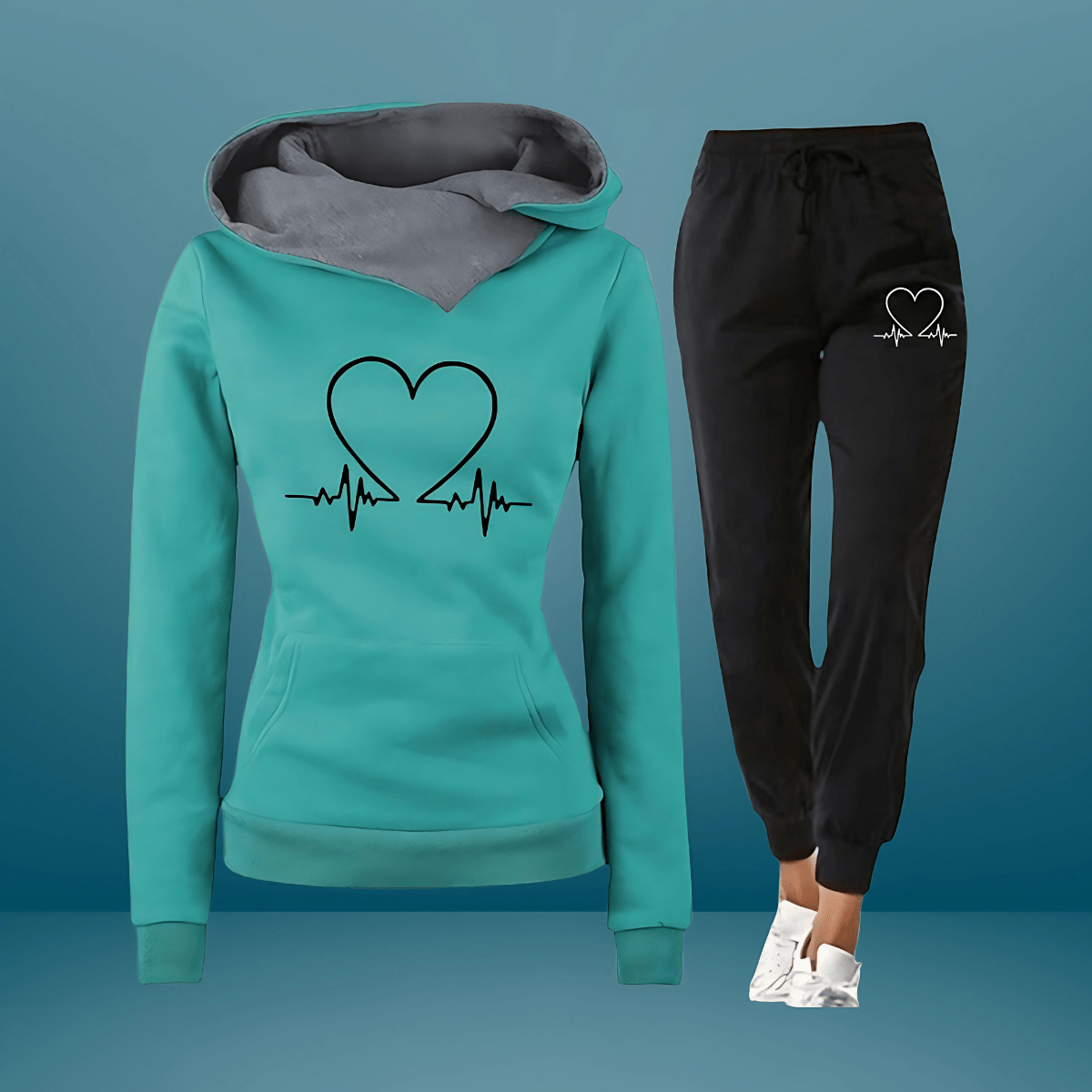 Eliana | Love Heart Hoodie & Jogger Set