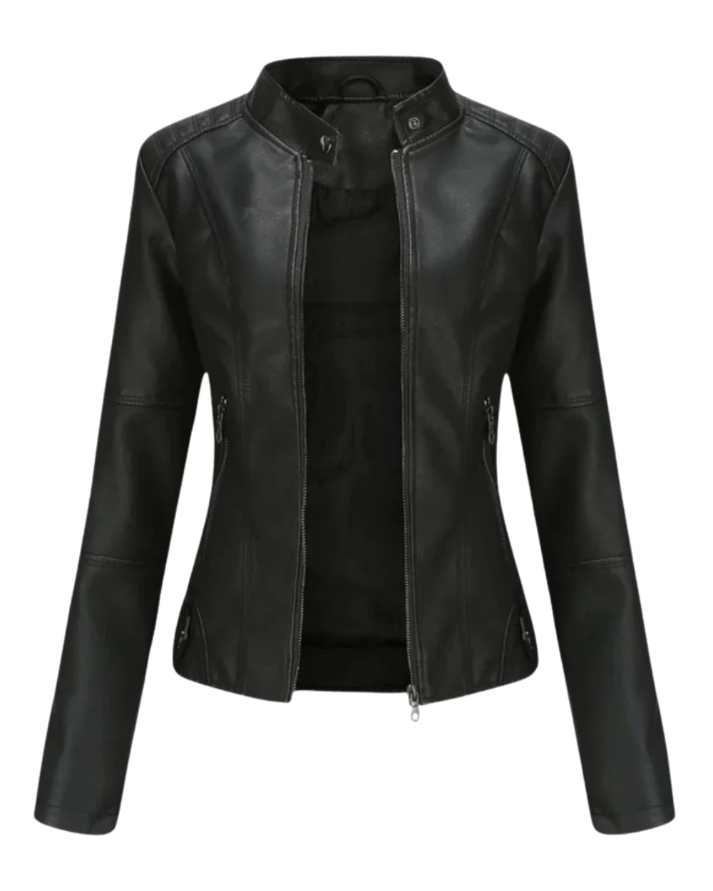 Karolina | Slim Faux Leather Jacket