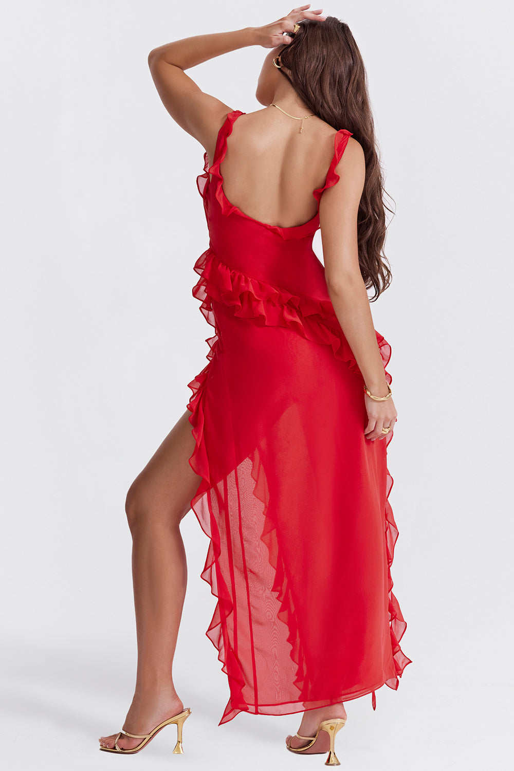 Meissa | Dress with Asymmetrical Ruffle