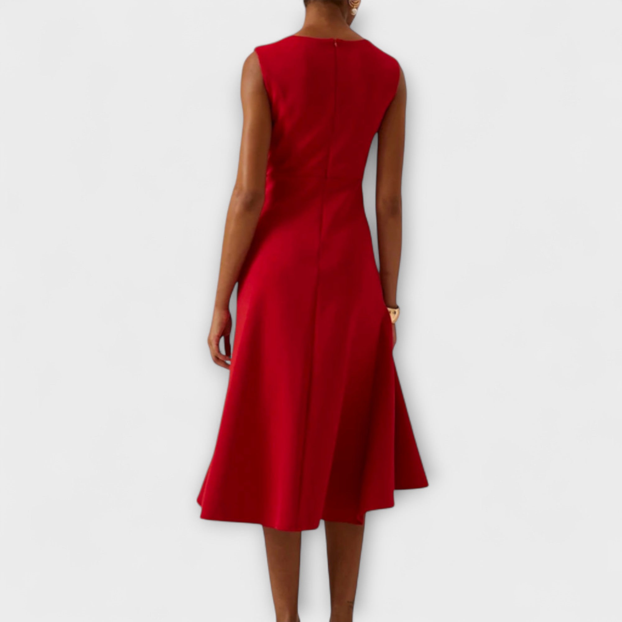 Kamellia – Draped Asymmetrical Midi Dress