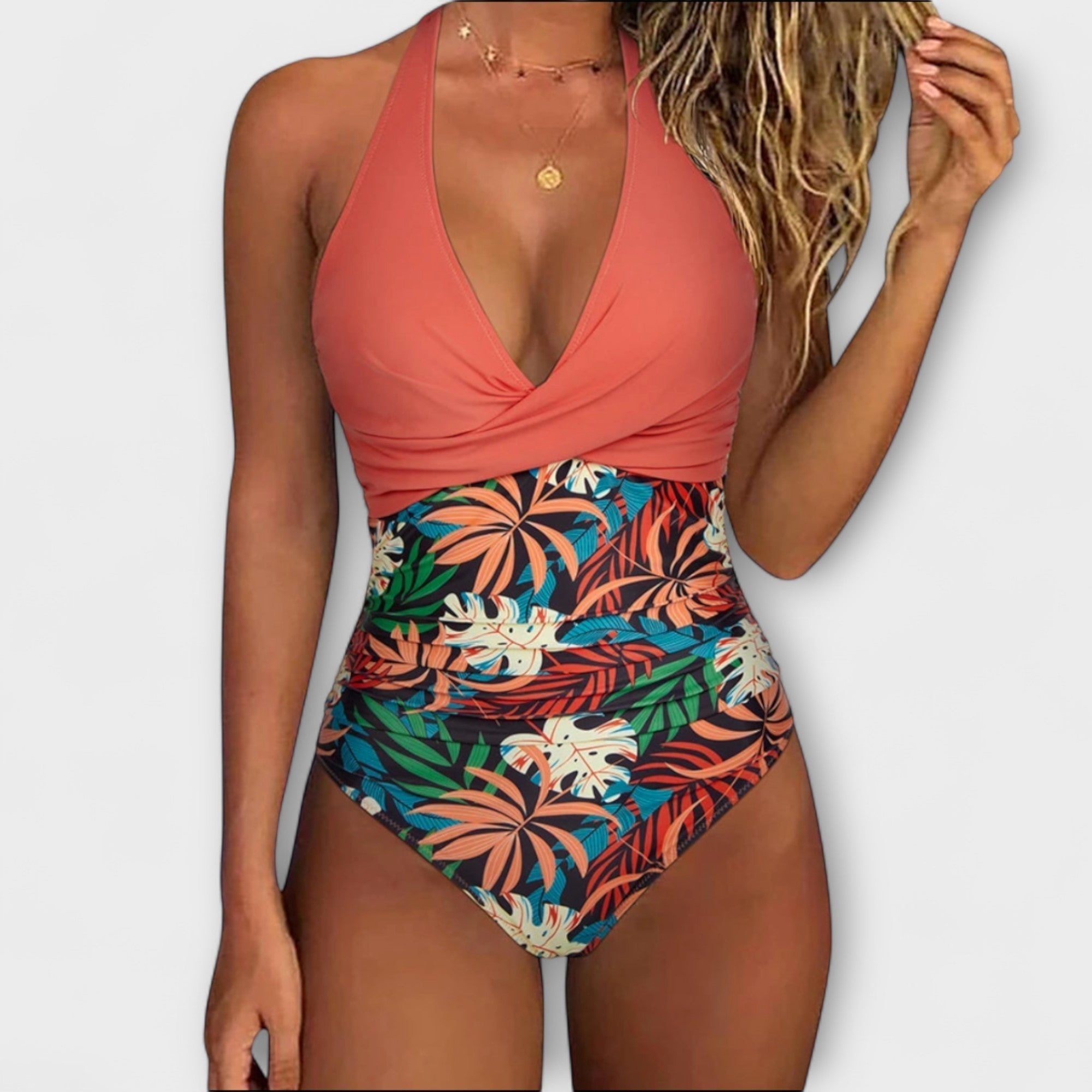 Florenz - Elegant Women's Swimsuit with V-Neck