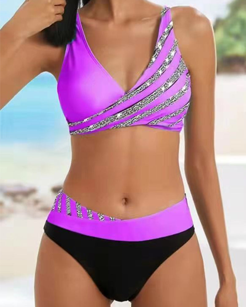 Mona - Printed Bikini in Warm Shades