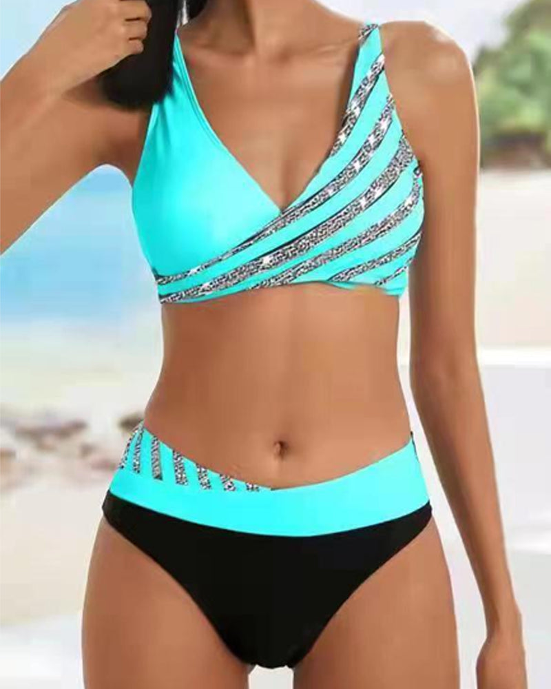 Mona - Printed Bikini in Warm Shades