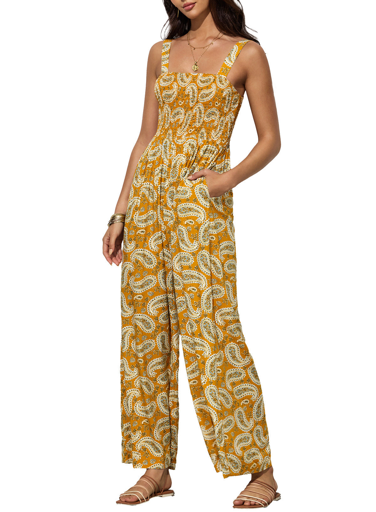 RAFFAELLA | Summer Boho Chic Jumpsuit with Flowing Fit and Elegant Day Style