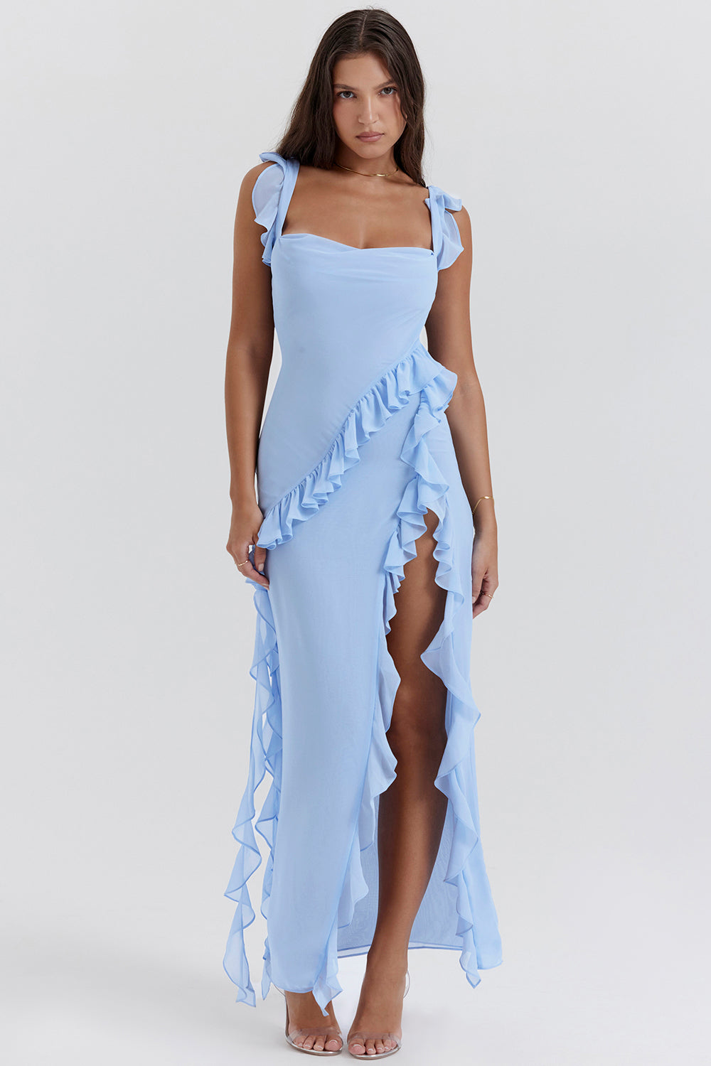 Meissa | Dress with Asymmetrical Ruffle