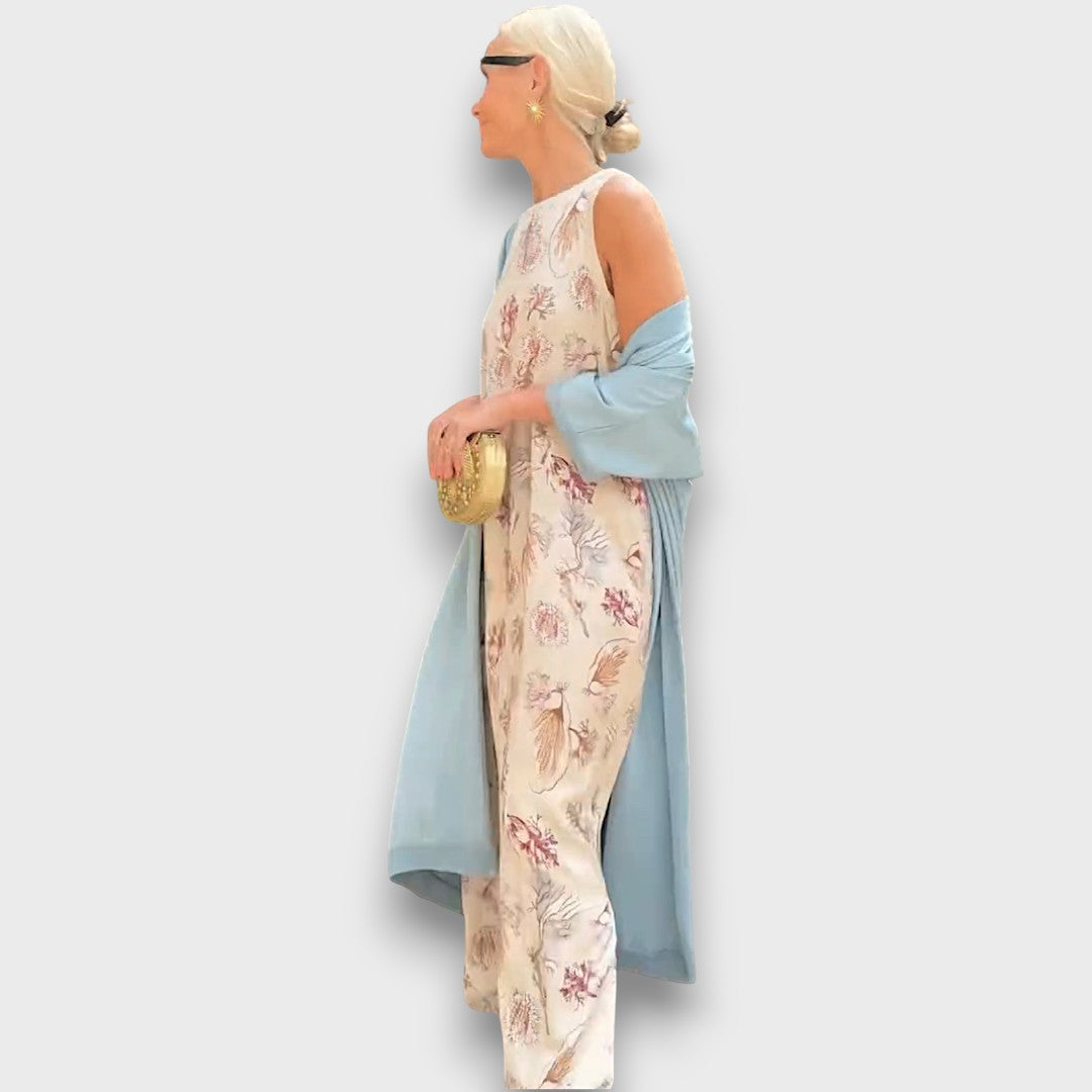 Elveria - Maxi dress with cardigan