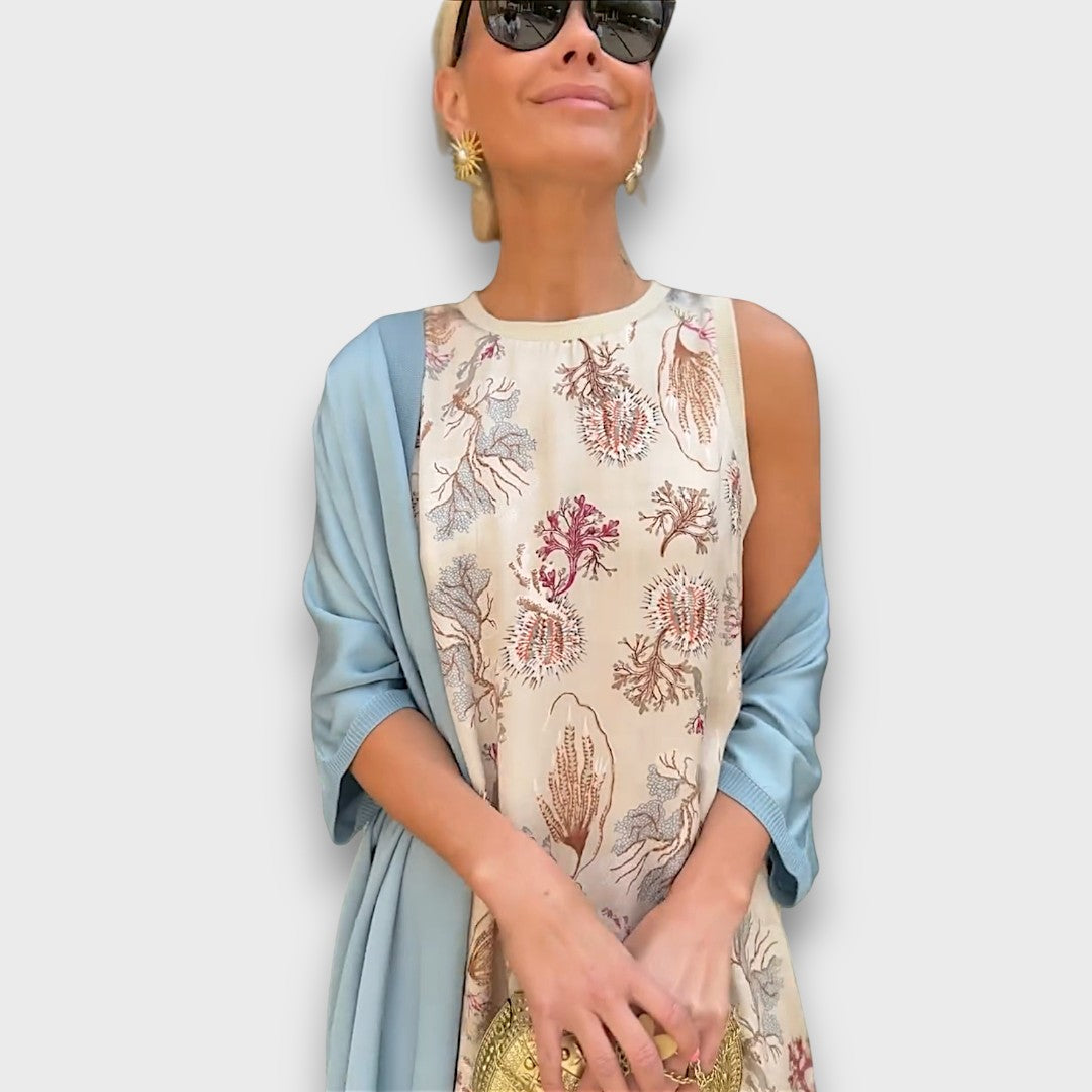 Elveria - Maxi dress with cardigan